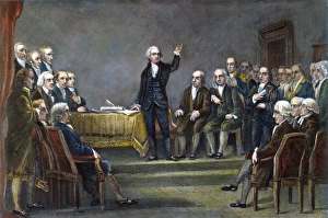 George Washington presiding at the Constitutional Convention at Philadelphia in 1787 George Washington presiding at the Constitutional Convention at Philadelphia in 1787