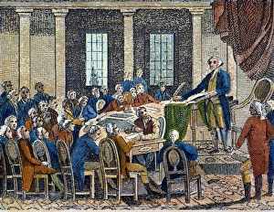 George Washington presiding at the Constitutional Convention at Philadelphia in 1787 George Washington presiding at the Constitutional Convention at Philadelphia in 1787