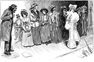Pen And Ink Art Prints: GIBSON GIRLS, c1902. Studies in expression. The author and the soubrette. Pen