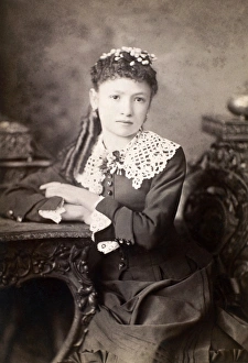 GIRL. American cabinet photograph, late 19th century GIRL. American cabinet photograph, late 19th century