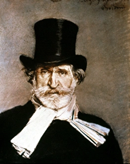 GIUSEPPE VERDI (1813-1901). Italian composer. Pastel, 1886, by Giovanni Boldini GIUSEPPE VERDI (1813-1901). Italian composer. Pastel, 1886, by Giovanni Boldini
