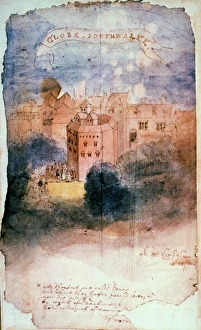 THE GLOBE THEATRE, c1600. The Globe Theatre in London, England. Drawing, c1600 THE GLOBE THEATRE, c1600. The Globe Theatre in London, England. Drawing, c1600