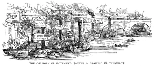 GOLD RUSH CARTOON, 1849. The California Movement GOLD RUSH CARTOON, 1849. The California Movement