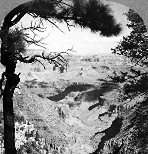 GRAND CANYON, c1925. A view of the Grand Canyon in Arizona, from Grand View Hotel GRAND CANYON, c1925. A view of the Grand Canyon in Arizona, from Grand View Hotel