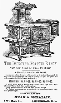 GRAPHIC RANGE, 1875. American cast-iron stove, c1875 GRAPHIC RANGE, 1875. American cast-iron stove, c1875