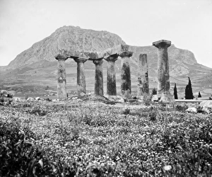 GREECE: CORINTH. Ruins of the Temple of Apollo at Corinth, Greece GREECE: CORINTH. Ruins of the Temple of Apollo at Corinth, Greece