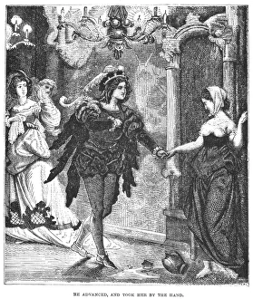 Germanic Mythology Illustrations Prints: GRIMM: KING THRUSHBEARD. He advanced