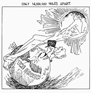 HALLEY'S COMET, 1910. Cartoon from the front page of the New Bedford, Massachusetts HALLEY'S COMET, 1910. Cartoon from the front page of the New Bedford, Massachusetts