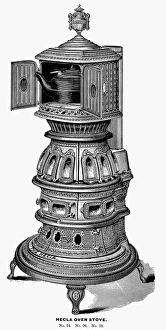 HECLA OVEN STOVE, 1875. An American cast-iron stove, c1875 HECLA OVEN STOVE, 1875. An American cast-iron stove, c1875