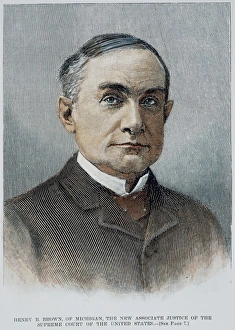 HENRY BILLINGS BROWN (1836-1913). American Supreme Court Justice: wood engraving, American, 1891 HENRY BILLINGS BROWN (1836-1913). American Supreme Court Justice: wood engraving, American, 1891