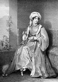 HESTER LUCY STANHOPE (1776-1839). English traveler. Lithograph, English, 19th century HESTER LUCY STANHOPE (1776-1839). English traveler. Lithograph, English, 19th century