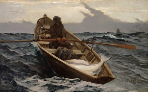 HOMER: FOG WARNING, 1885. Oil on canvas, Winslow Homer, 1885 HOMER: FOG WARNING, 1885. Oil on canvas, Winslow Homer, 1885