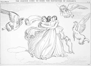 HOMER: THE ODYSSEY. The Harpies go to seize the terrified daughters of Pandarus HOMER: THE ODYSSEY. The Harpies go to seize the terrified daughters of Pandarus