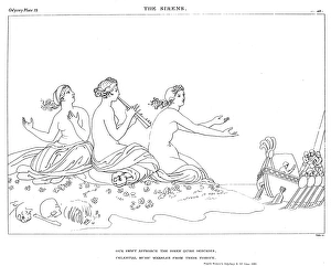 HOMER: THE ODYSSEY. The Sirens singing to Odysseus, strapped to the mast, while his sailors HOMER: THE ODYSSEY. The Sirens singing to Odysseus, strapped to the mast, while his sailors