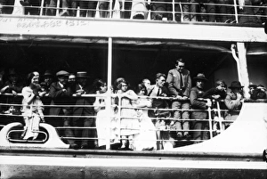 IMMIGRANT SHIP, 1923. Immigrants bound for America, on board the ship Aquitania IMMIGRANT SHIP, 1923. Immigrants bound for America, on board the ship Aquitania