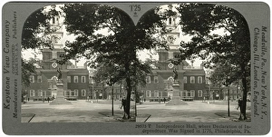 INDEPENDENCE HALL. Independence Hall in Philadelphia, Pennsylvania. Stereograph, c1920 INDEPENDENCE HALL. Independence Hall in Philadelphia, Pennsylvania. Stereograph, c1920