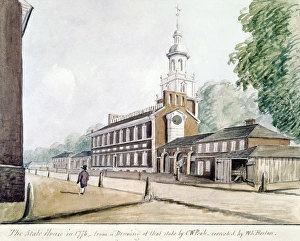 INDEPENDENCE HALL. The State House in 1778, from a drawing of that date by C.W INDEPENDENCE HALL. The State House in 1778, from a drawing of that date by C.W