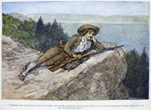 Prints of IRVING: RIP VAN WINKLE. Wood engraving after George Henry Boughton from a late 19th century edition of Washington Irvings Rip Van Winkle Washington Irving Prints: Rip Van Winkle Wood Engraving Print