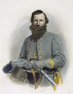 19th Century Engraving Prints: JAMES E. B. JEB STUART (1833-1864). American army officer: steel engraving, 19th century