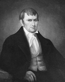JAMES ROBERTSON (1742-1814). American pioneer. Oil on canvas JAMES ROBERTSON (1742-1814). American pioneer. Oil on canvas