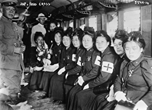 JAPAN: RED CROSS. Japanese Red Cross workers. Photographed in the early 20th century JAPAN: RED CROSS. Japanese Red Cross workers. Photographed in the early 20th century
