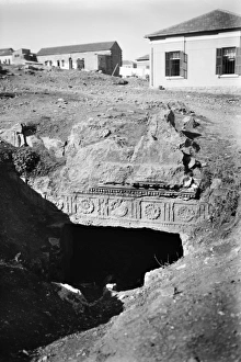 JERUSALEM: TOMB. Frieze of a Jewish tomb from the 1st century A JERUSALEM: TOMB. Frieze of a Jewish tomb from the 1st century A