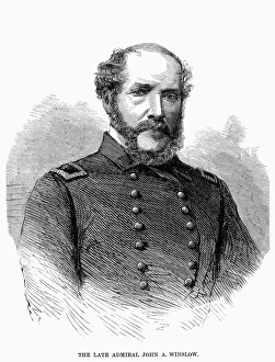 JOHN ANCRUM WINSLOW (1811-1873). Rear Admiral of the United States Navy. Engraving JOHN ANCRUM WINSLOW (1811-1873). Rear Admiral of the United States Navy. Engraving