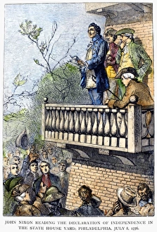 John Nixon giving the first public reading of the Declaration of Independence in John Nixon giving the first public reading of the Declaration of Independence in