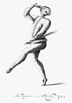 JOHN RICH (1682-1761). English actor, father of English pantomine. Dancing the role of Harlequin under the stage name JOHN RICH (1682-1761). English actor, father of English pantomine. Dancing the role of Harlequin under the stage name