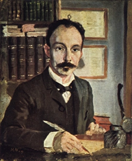 JOSE J. MARTI (1853-1895). Cuban patriot. Oil on canvas, 1891, by Herman Norman JOSE J. MARTI (1853-1895). Cuban patriot. Oil on canvas, 1891, by Herman Norman