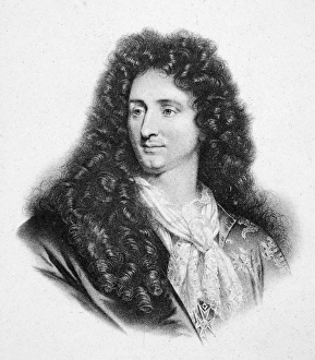 JULES HARDOUIN-MANSART (1646-1708). French architect. Lithograph, French, 19th century JULES HARDOUIN-MANSART (1646-1708). French architect. Lithograph, French, 19th century