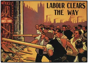 Politic Prints: Labour Clears the Way Print, 1910 Labour Party Poster