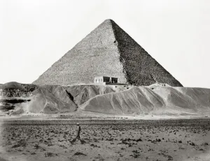 19th Century Photography Prints: EGYPT: CHEOPS PYRAMID. A view of the Great Pyramid of Cheops