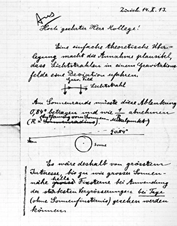 Letter fom Albert Einstein to American astronomer George Ellery Hale, written in Zurich Letter fom Albert Einstein to American astronomer George Ellery Hale, written in Zurich