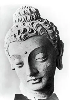 Limestone head from Gandhara (northwest Pakistan), 4th -5th century A.D Limestone head from Gandhara (northwest Pakistan), 4th -5th century A.D