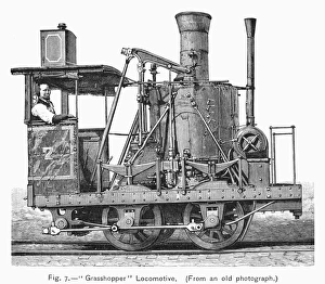 LOCOMOTIVE: GRASSHOPPER. A grasshopper locomotive, similar to the ones used on the Baltimore & Ohio Railroad throughout LOCOMOTIVE: GRASSHOPPER. A grasshopper locomotive, similar to the ones used on the Baltimore & Ohio Railroad throughout