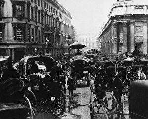 LONDON: TRAFFIC JAM, c1895. Traffic jam in London, England LONDON: TRAFFIC JAM, c1895. Traffic jam in London, England