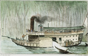LOUISIANA STEAMBOAT, 1832. A New Orleans steamboat LOUISIANA STEAMBOAT, 1832. A New Orleans steamboat
