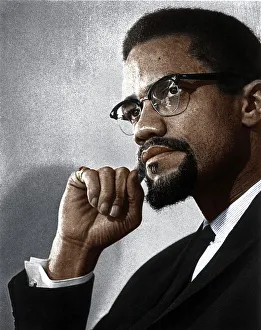 Digitally colorized/malcolm x 1925 1965 originally malcolm little Digitally colorized/malcolm x 1925 1965 originally malcolm little
