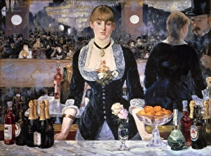 MANET: FOLIES-BERGERES. The Bar at Folies-Bergeres. Oil on canvas by Edouard Manet, 1881-82 MANET: FOLIES-BERGERES. The Bar at Folies-Bergeres. Oil on canvas by Edouard Manet, 1881-82