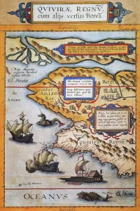 Americas Prints: Bering Strait Map Print, 1593