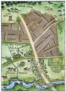 Medieval English Manor Print