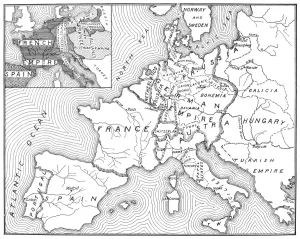 Prints of MAP OF EUROPE, 1812-1815. An American map of 1905 comparing the political landscape of Europe before and after the 1815 Congress of Vienna Map Prints: Print of 1905 Map Comparing Europe Before and After the Congress of Vienna