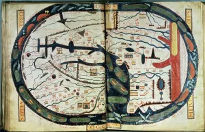 Map Of The World History Prints: MAP OF THE WORLD, c1060. Map of the world