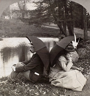 MARITAL DISAPPOINTMENT. After Marriage. Stereograph view, American, 1900 MARITAL DISAPPOINTMENT. After Marriage. Stereograph view, American, 1900