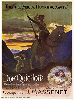MASSENET: DON QUICHOTTE. French opera poster, 1910, for Jules Massenets opera Don Quichotte MASSENET: DON QUICHOTTE. French opera poster, 1910, for Jules Massenets opera Don Quichotte