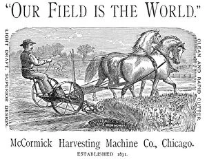 Images Dated 5th July 2007: McCORMICK REAPER, c1875. McCormick Harvesting Machine Company advertisement