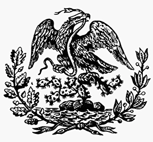 MEXICAN COAT OF ARMS. 19th century Mexican seal MEXICAN COAT OF ARMS. 19th century Mexican seal