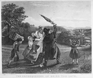 19th Century Transportation Prints: MISSING THE STAGECOACH. The Consequences of Being too Late