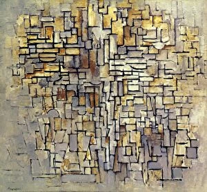 Piet Mondrian Collection: MONDRIAN: COMPOSITION, 1913. Composition VII. Oil on canvas by Piet Mondrian, 1913